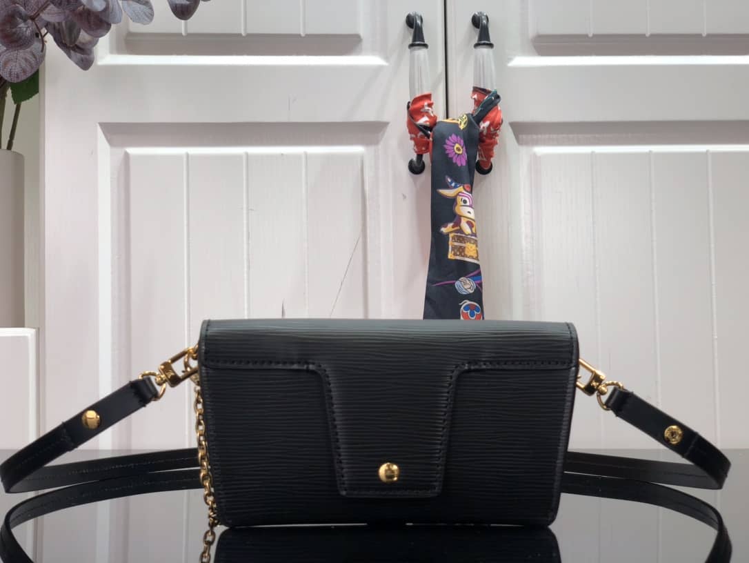 Louis Vuitton Epi Leather Padlock On Strap Replica Bag Black M80819