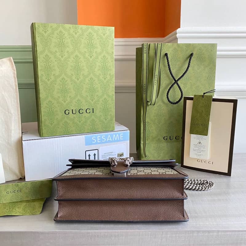 Gucci Dionysus GG Top Handle Bag Brown 621512 Replica