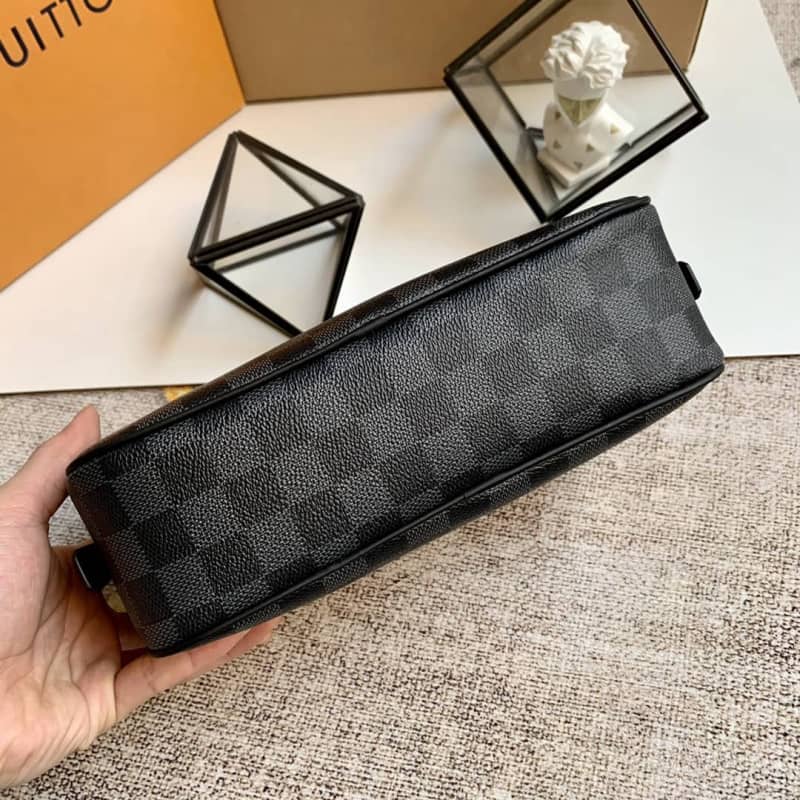Louis Vuitton Toilet Pouch GM Monogram Eclipse Canvas Replica Black M43383