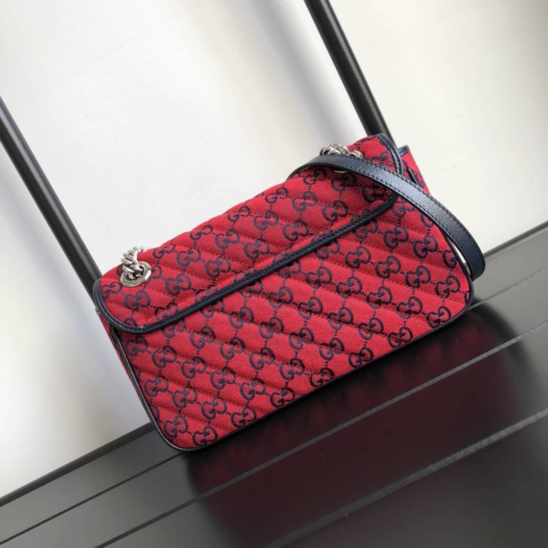 Gucci GG Marmont Matelasse Shoulder Bag Replica Red 443497
