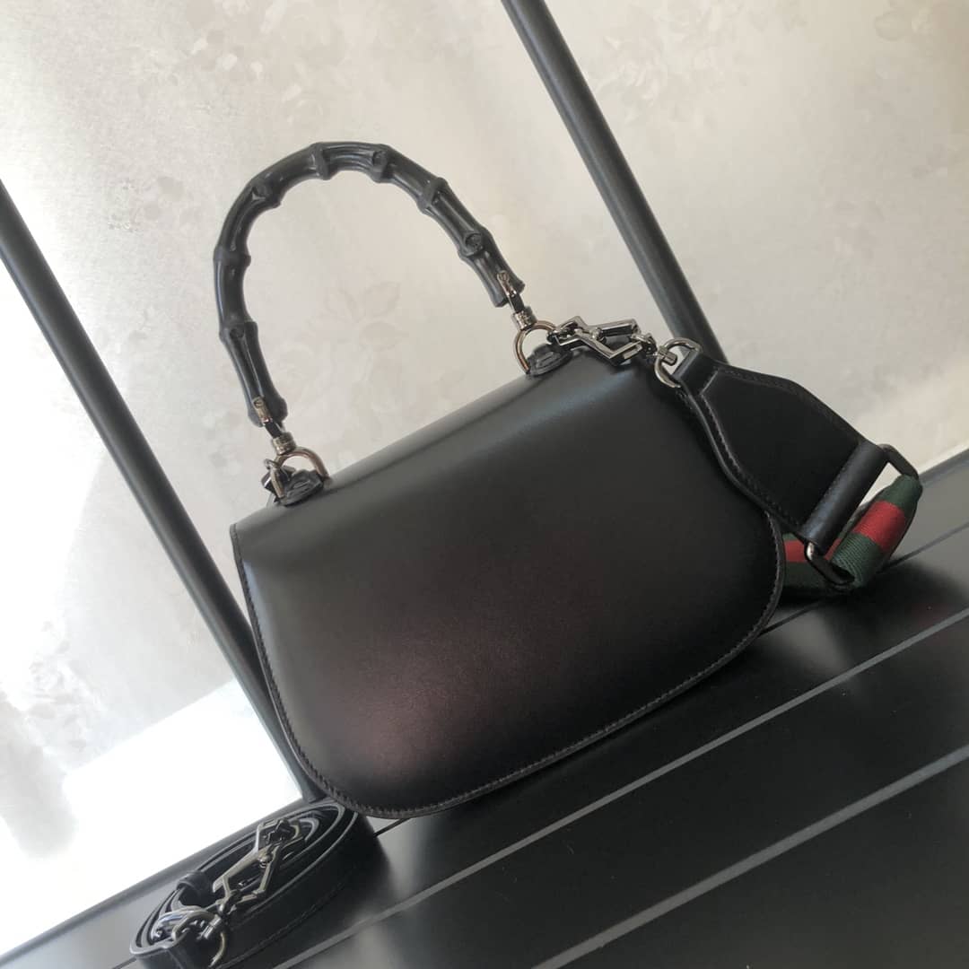 Gucci Bamboo 1947 Small Top Handle Bag 675797 Black Replica