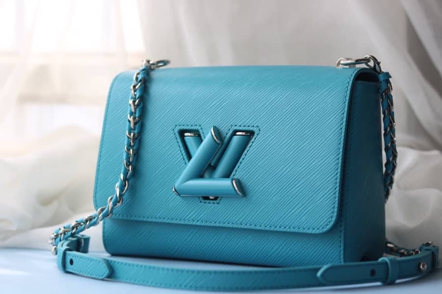 Louis Vuitton Twist MM Chain Leather Replica Bag Green M50282