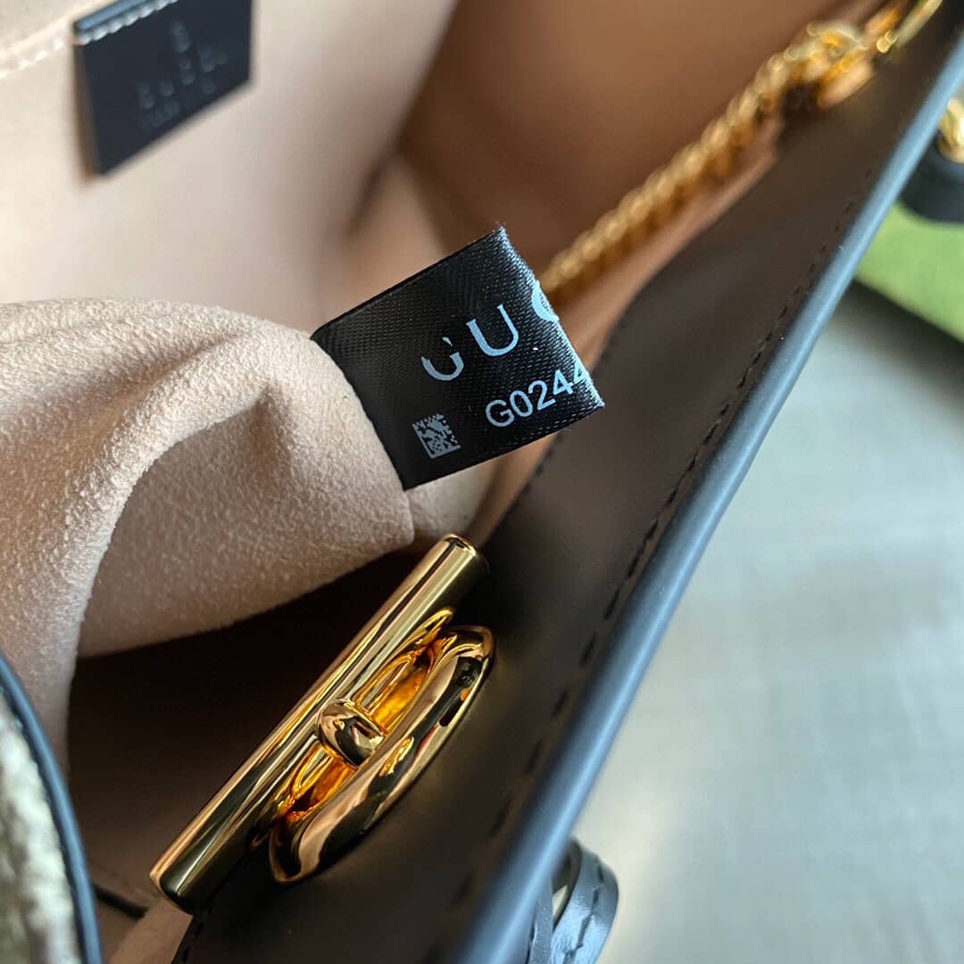 Gucci Padlock Small GG Supreme Canvas Shoulder Bag Replica Black 498156