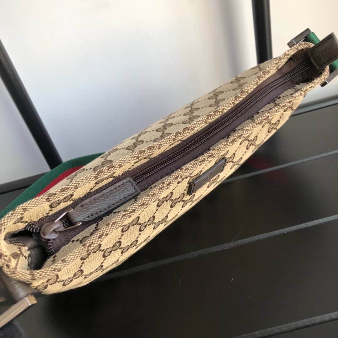 Gucci GG Canvas Shoulder Bag Replica Brown 189749