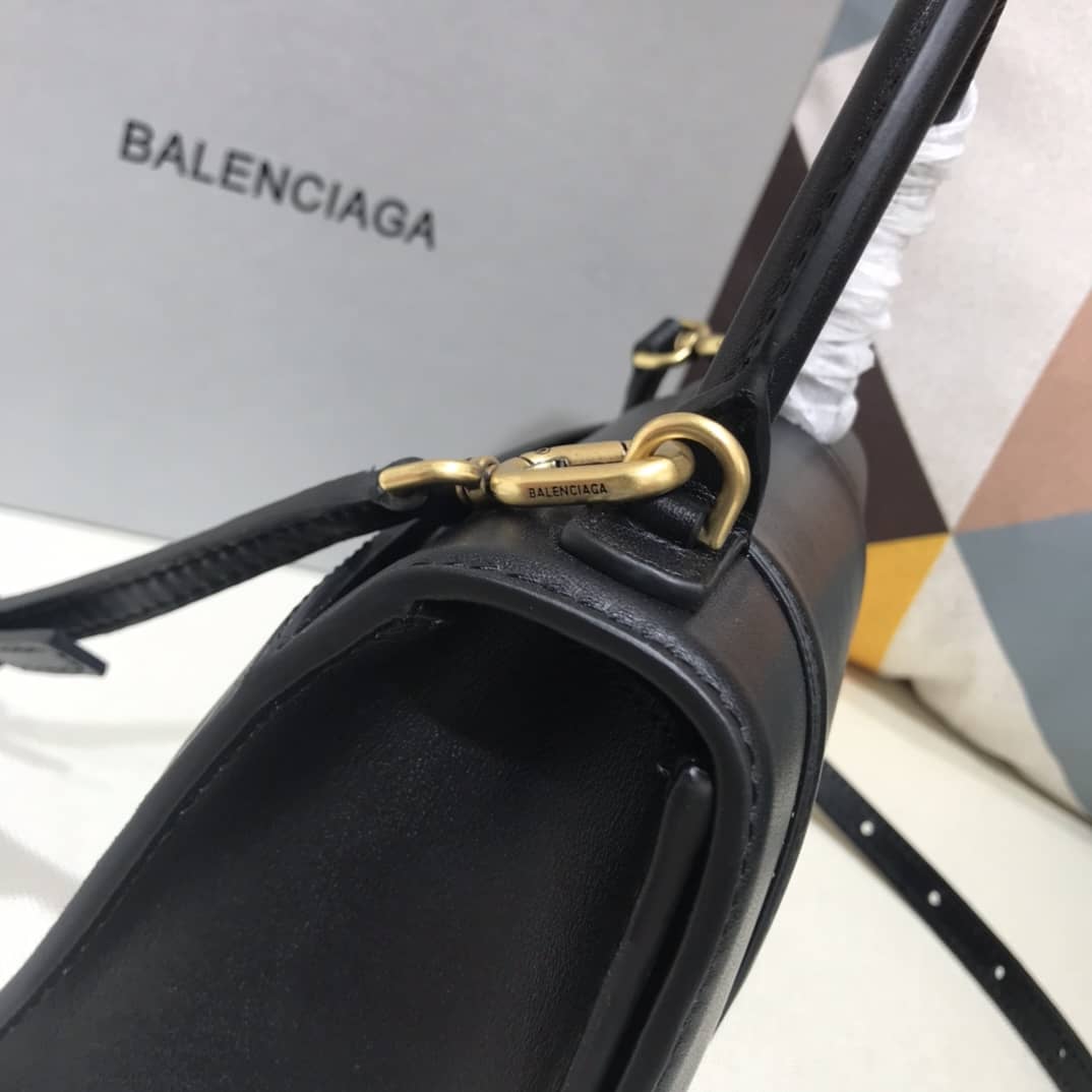 Balenciaga Hourglass Leather Top Handle Replica Bag