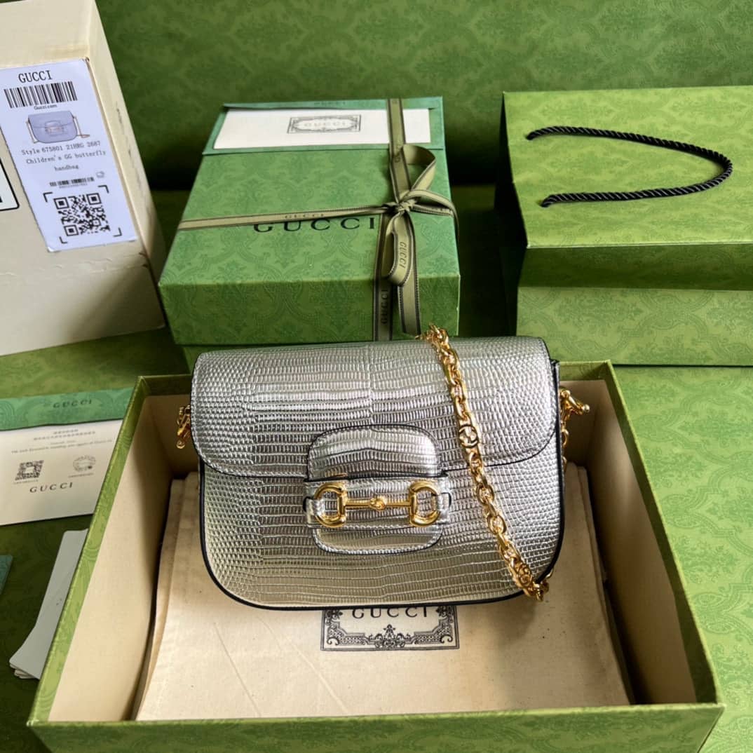 Gucci Horsebit 1955 Lizard Mini 675801 Replica Shoulder Bag