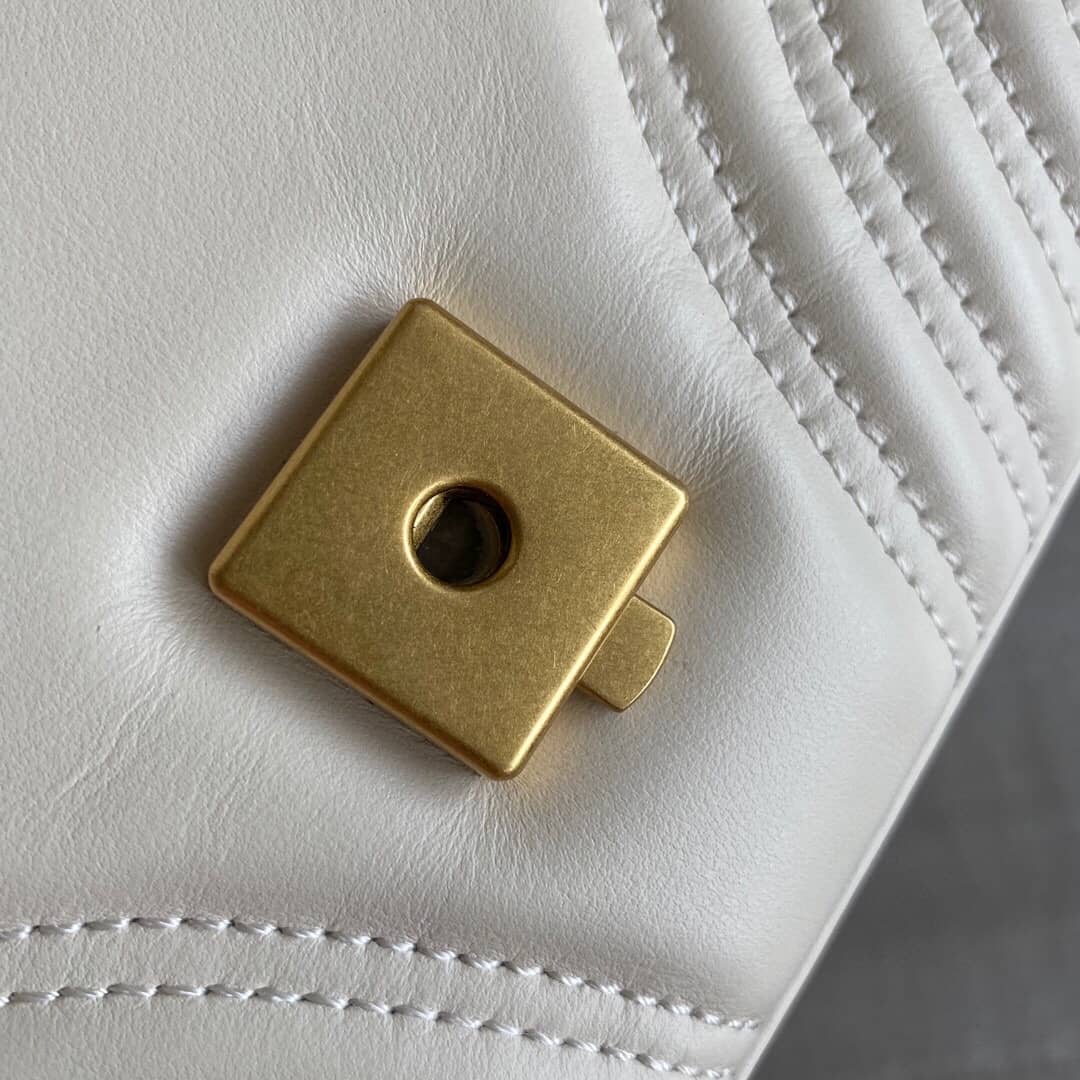 Gucci Marmont Dupe Mini GG Marmont Replica Bag White 498100