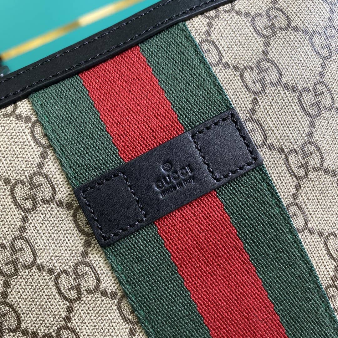 Gucci Web GG Supreme Flat Messenger Bag Replica 471454