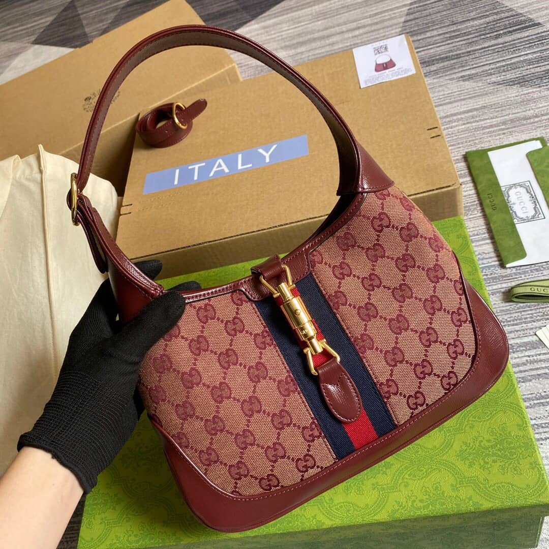 Gucci GG Jackie 1961 Mini Shoulder Bag Replica Red 637092