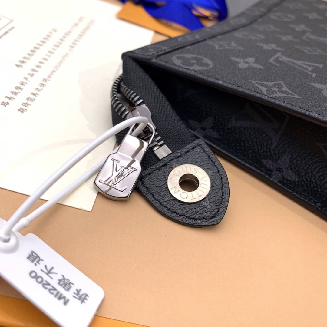 Louis Vuitton Voyage MM Monogram Replica Pochette Black Gray M63039
