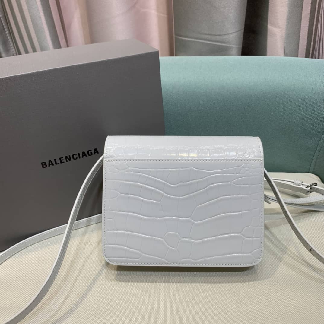Balenciaga Crocodile Embossed Box Replica Shoulder Bag