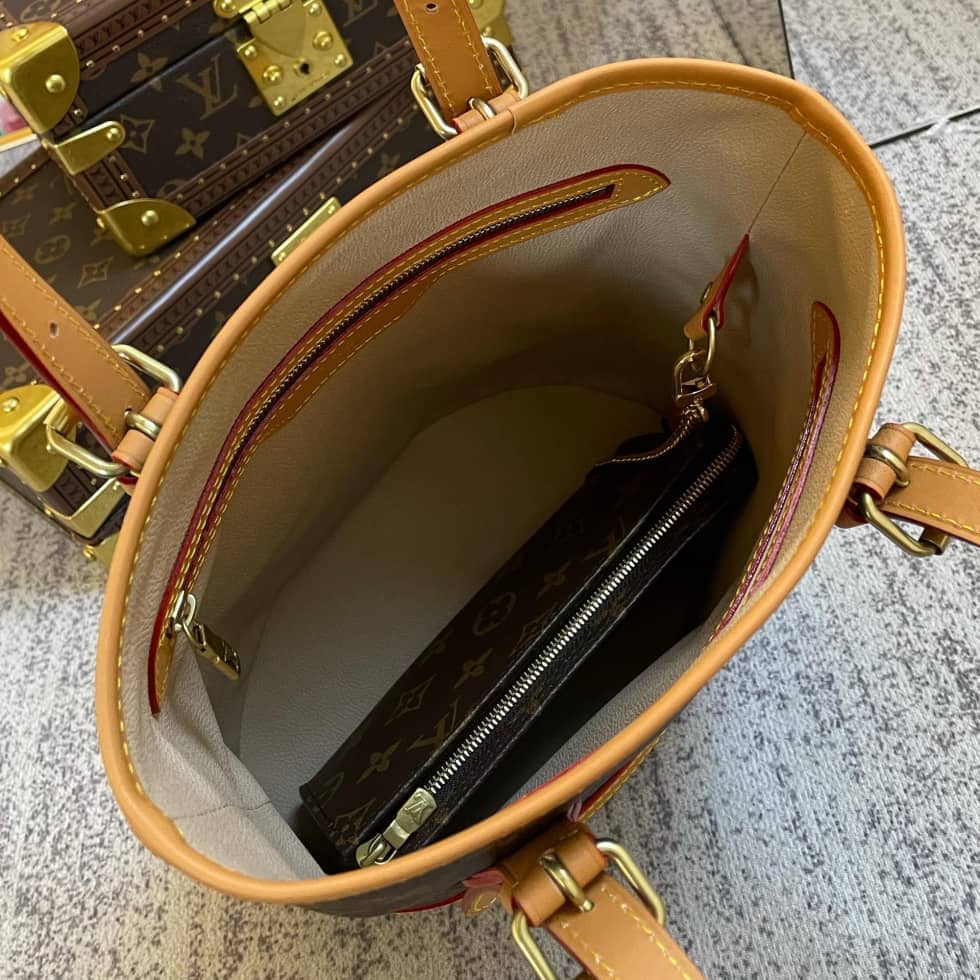 Louis Vuitton Petit PM Monogram Canvas Brown M42238 Replica Bucket Bag