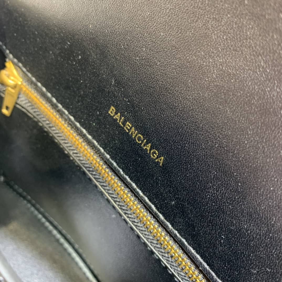 Balenciaga Hourglass Leather Top Handle Replica Bag
