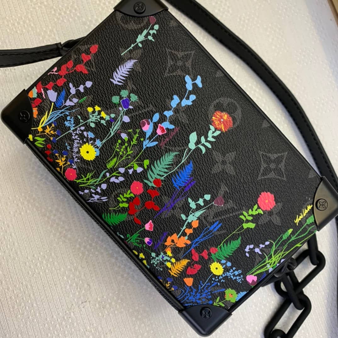 Louis Vuitton Mini Soft Trunk Monogram Eclipse Flower Replica Bag M69072