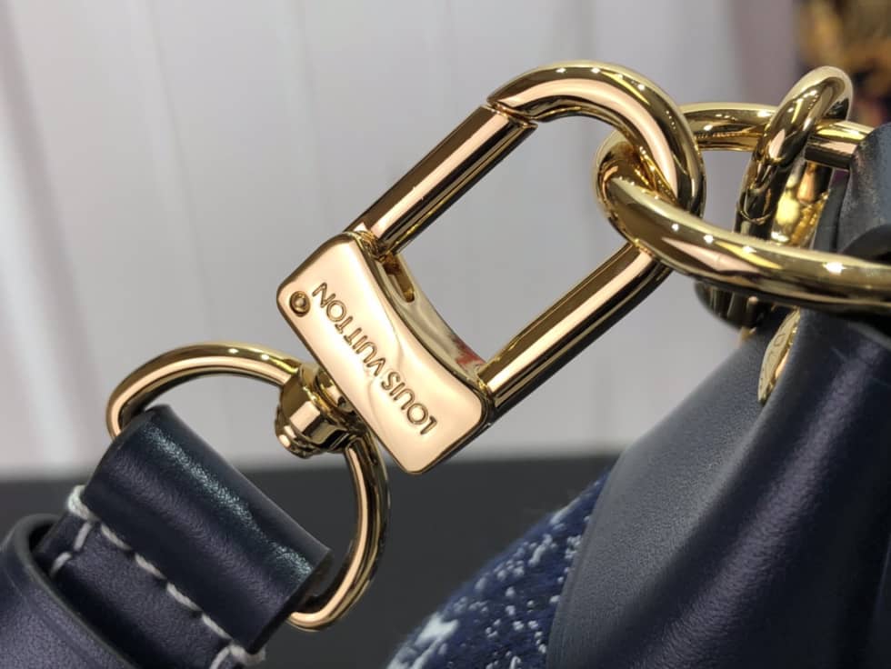 Louis Vuitton Loop Monogram Denim Ecru Blue M81094 Replica Hobo