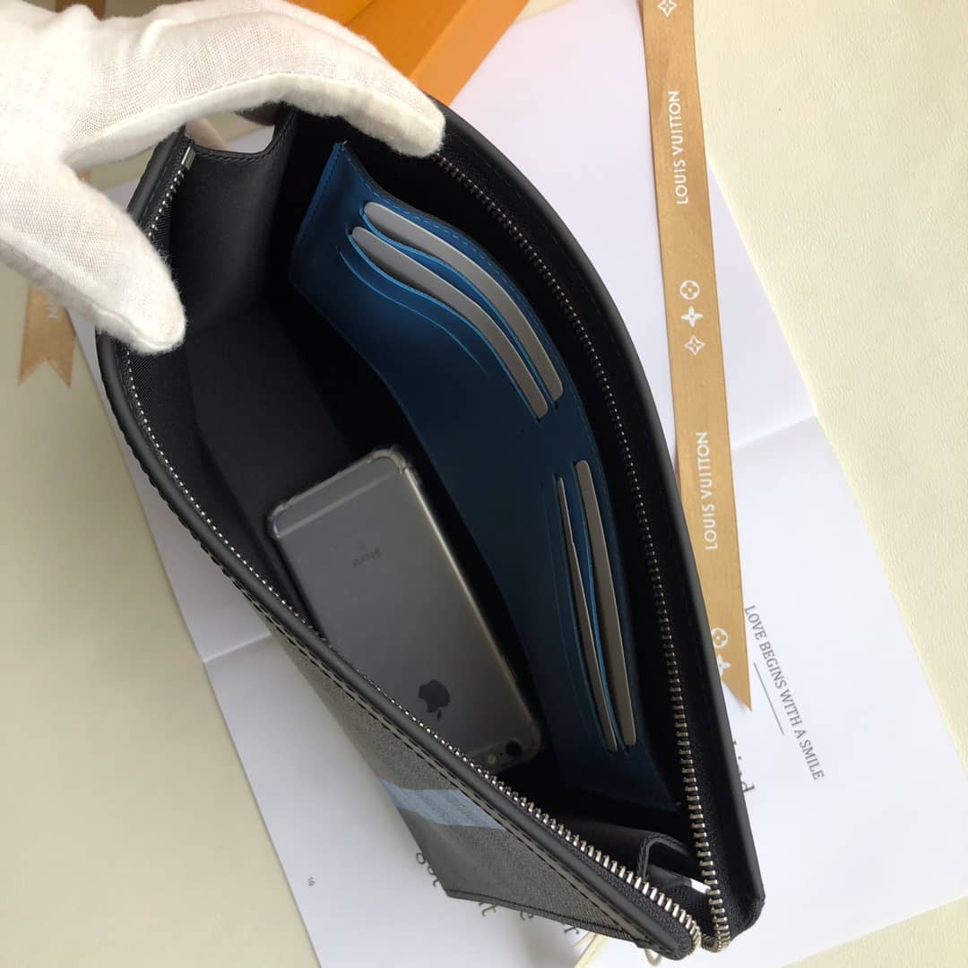 Louis Vuitton Pochette Voyage MM Eclipse Fragment Replica Clutch N64444