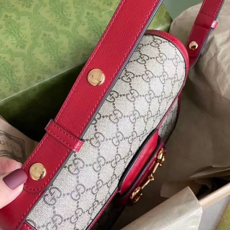Gucci Horsebit 1955 Shoulder Bag Replica Red 602204