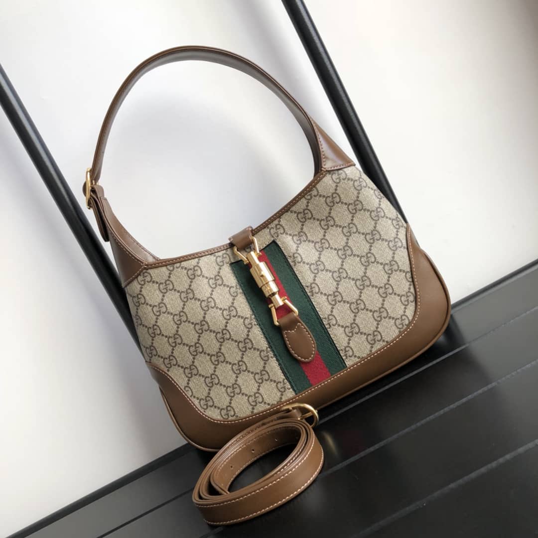 Gucci GG Jackie 1961 Mini Shoulder Bag Replica Brown 637092