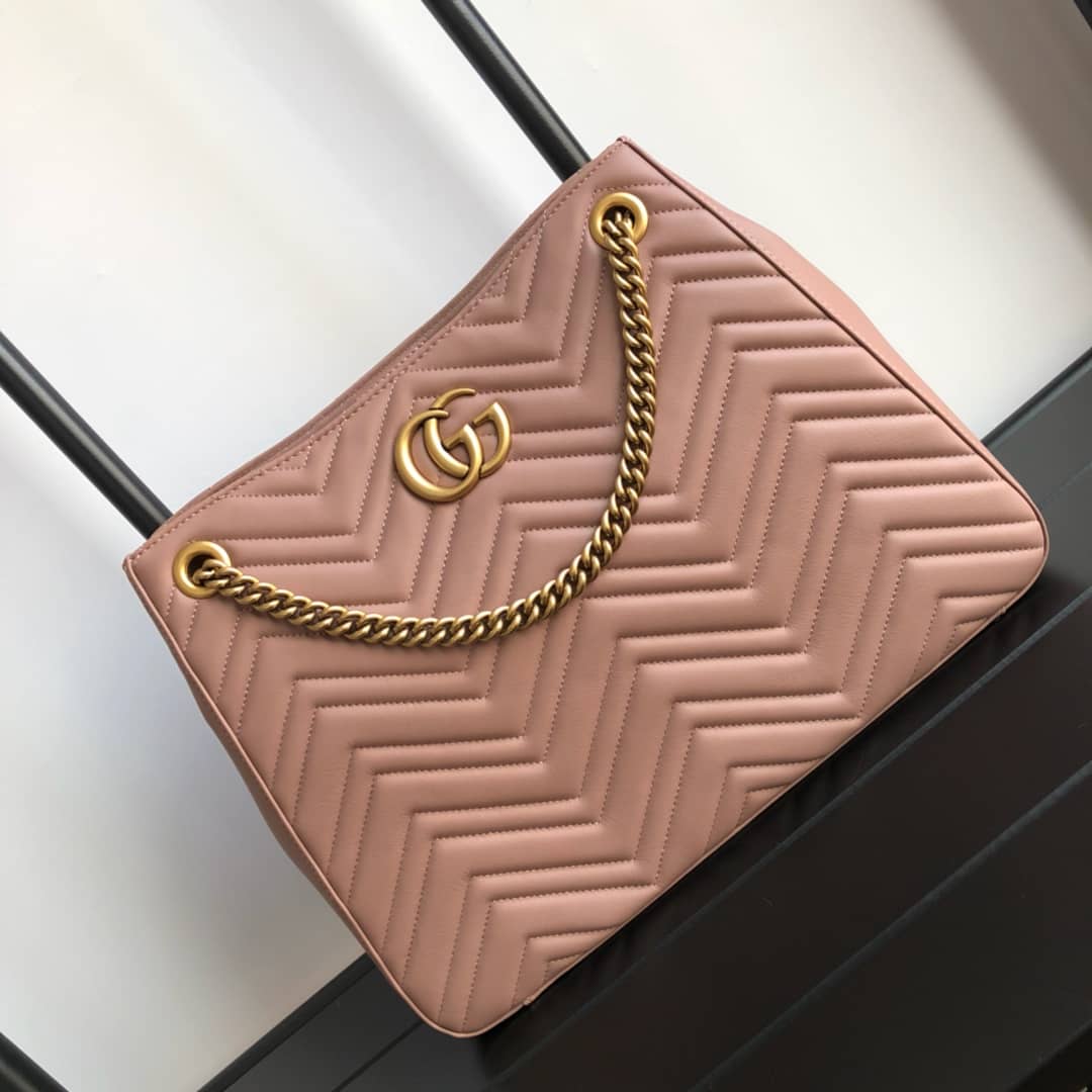 Gucci GG Marmont Chain Shoulder Bag Replica Pink 453569