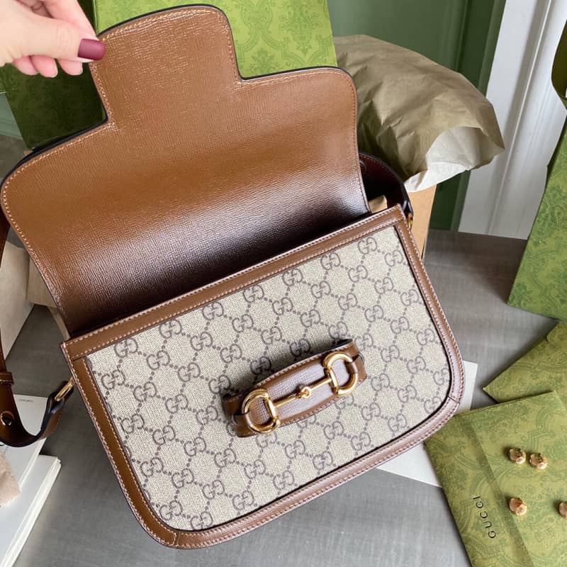Gucci Horsebit 1955 Shoulder Bag Replica Brown 602204
