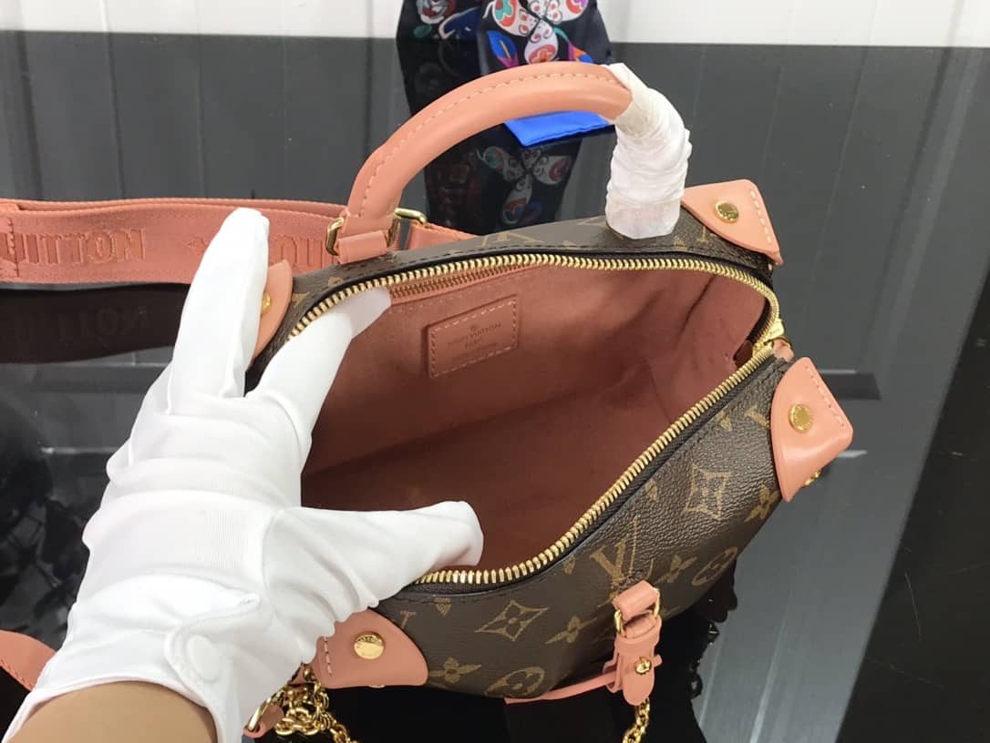 Louis Vuitton Petite Malle Souple Monogram Bag Replica Pink M45571