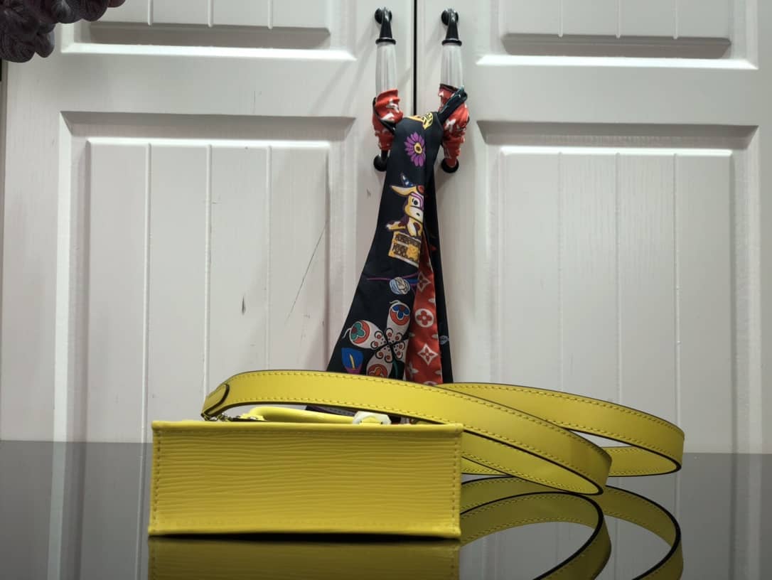 Louis Vuitton Petit Sac Plat Flat Shoulder Bag Replica Yellow M80169