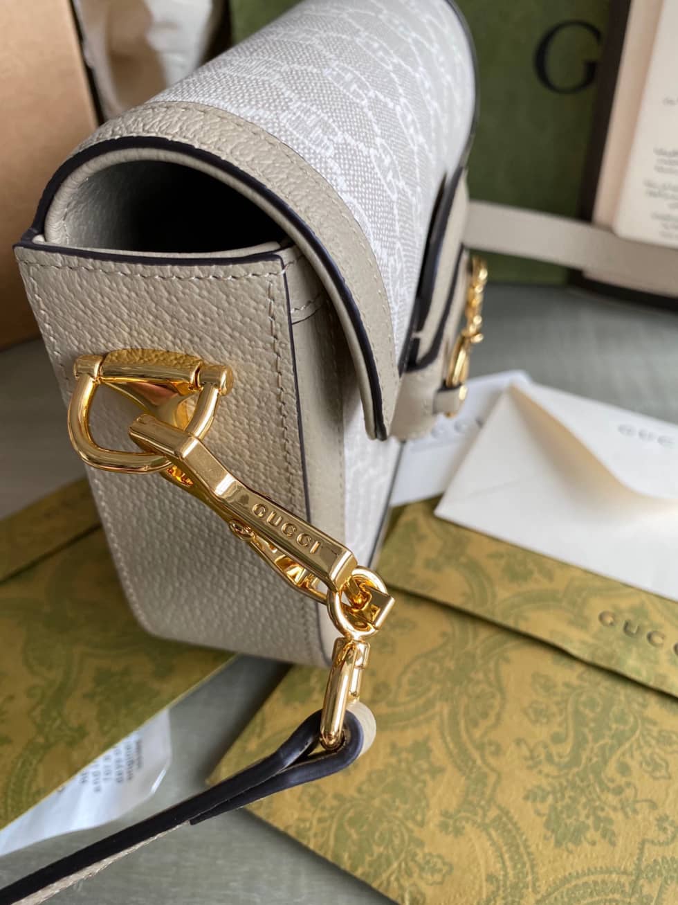 Gucci Horsebit 1955 Mini Shoulder Bag White 658574 Replica