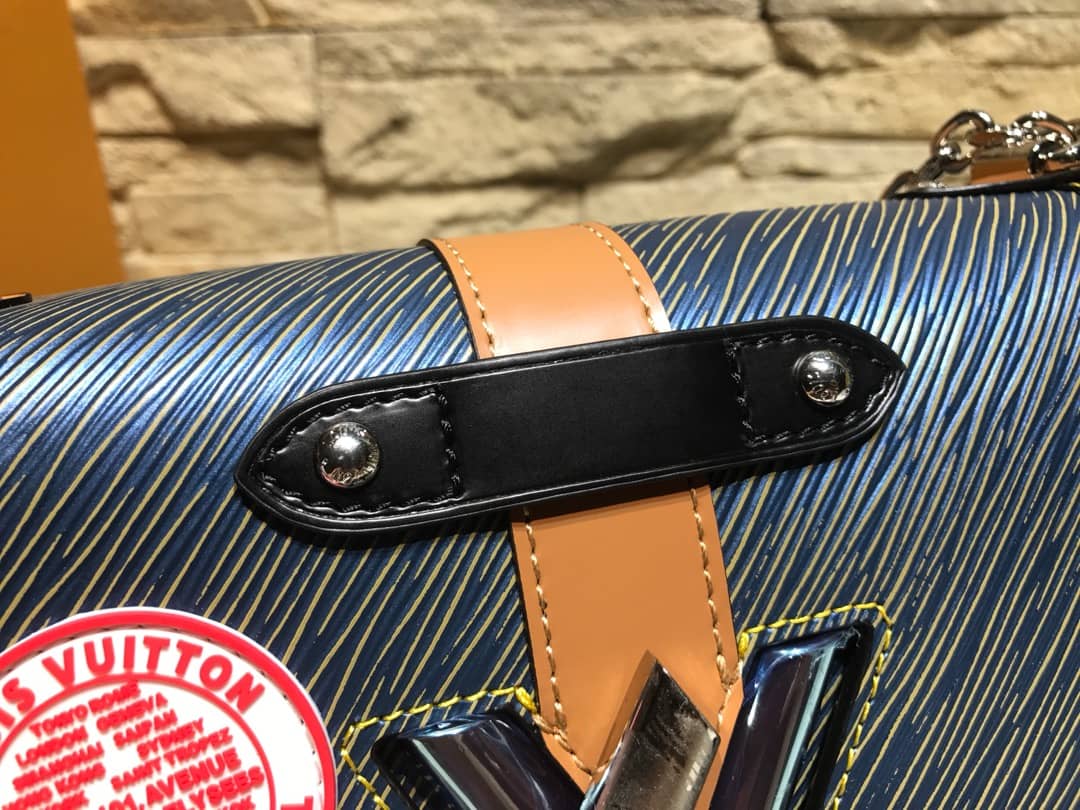 Louis Vuitton Twist MM Bag Blue M50296 Replica