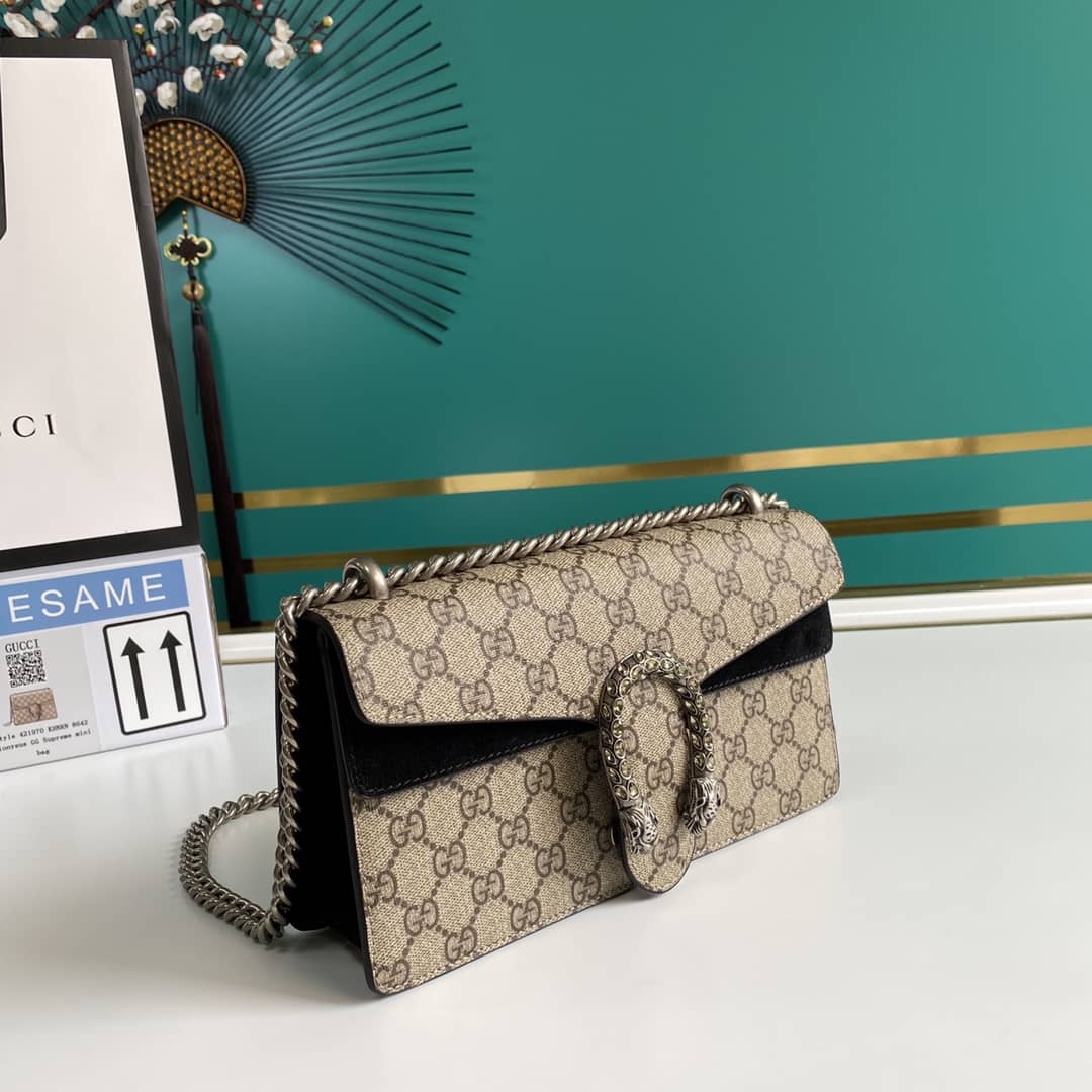 Gucci Dionysus GG Supreme Small Crossbody Bag Replica 499623