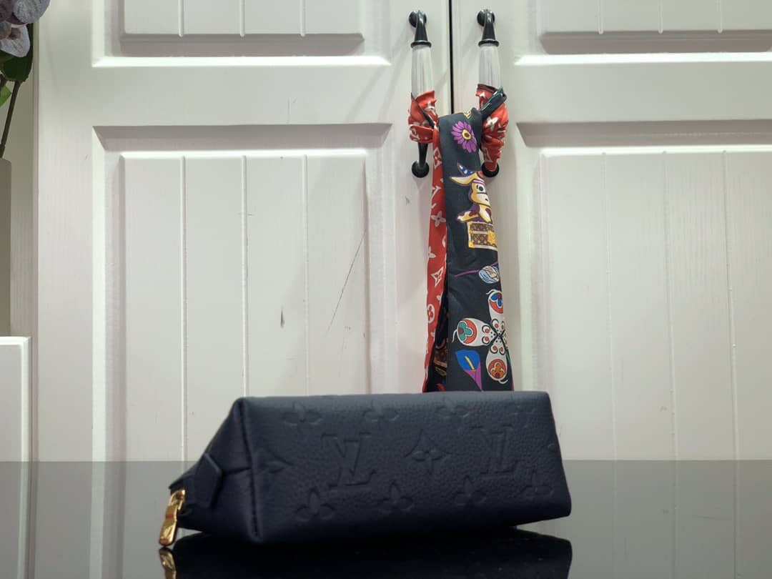 Louis Vuitton Pochette Dupe Monogram Cosmetic Pouch  Blue M47515