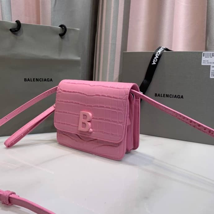 Balenciaga Crocodile Embossed Box Replica Shoulder Bag
