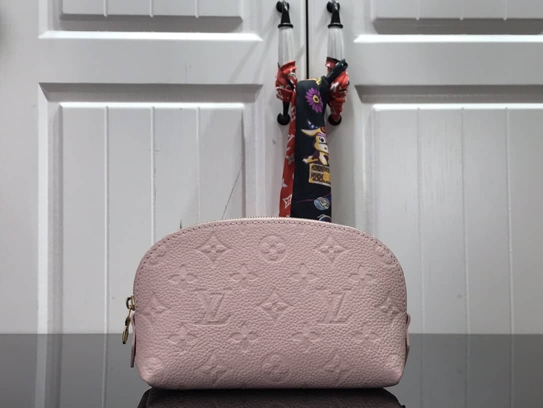 Louis Vuitton Pochette Dupe Monogram Cosmetic Pouch  Pink M47515
