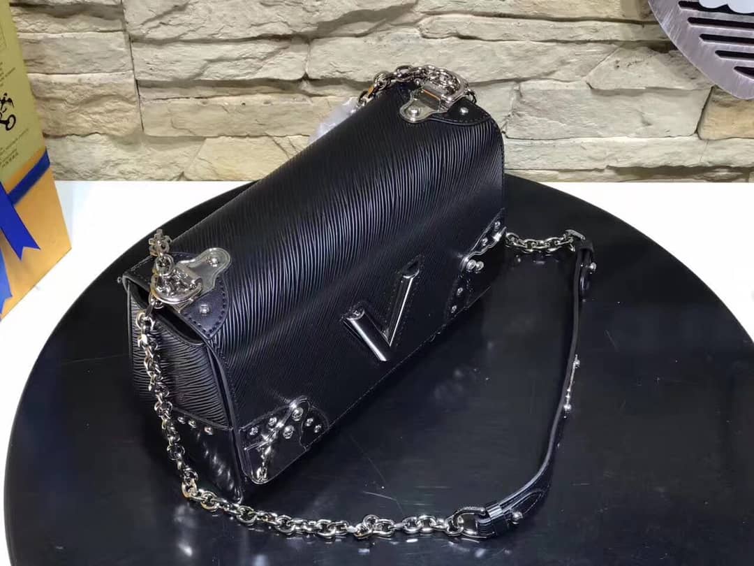 Louis Vuitton Replica Twist MM Epi Leather Bag Black