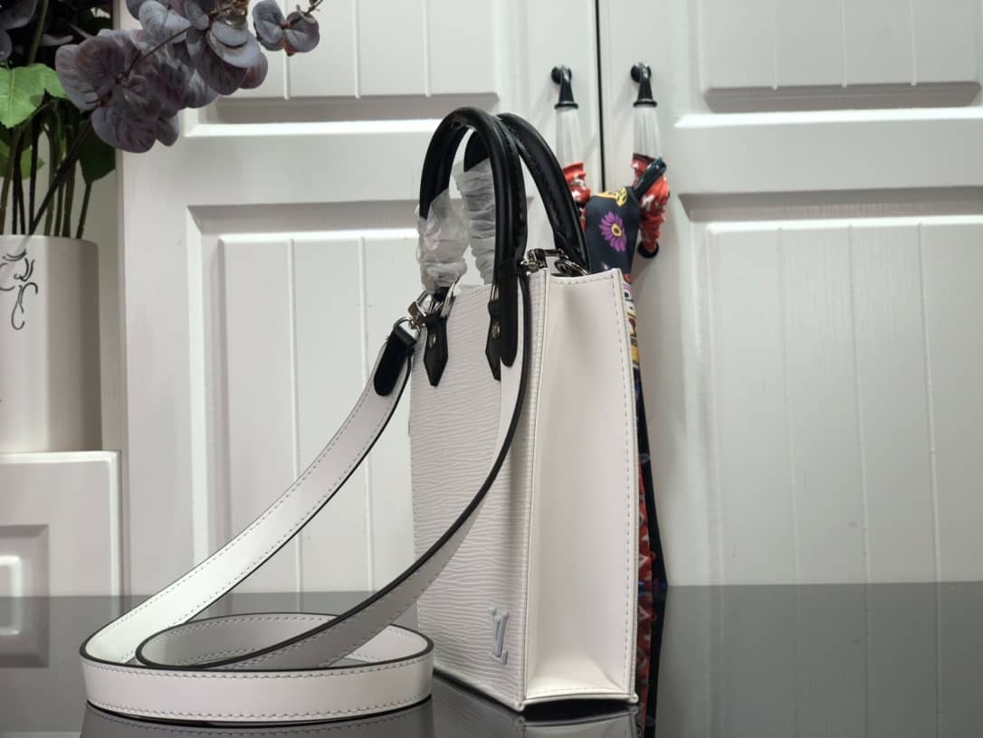 Louis Vuitton Petit Sac Plat Flat Shoulder Bag Replica White M80169