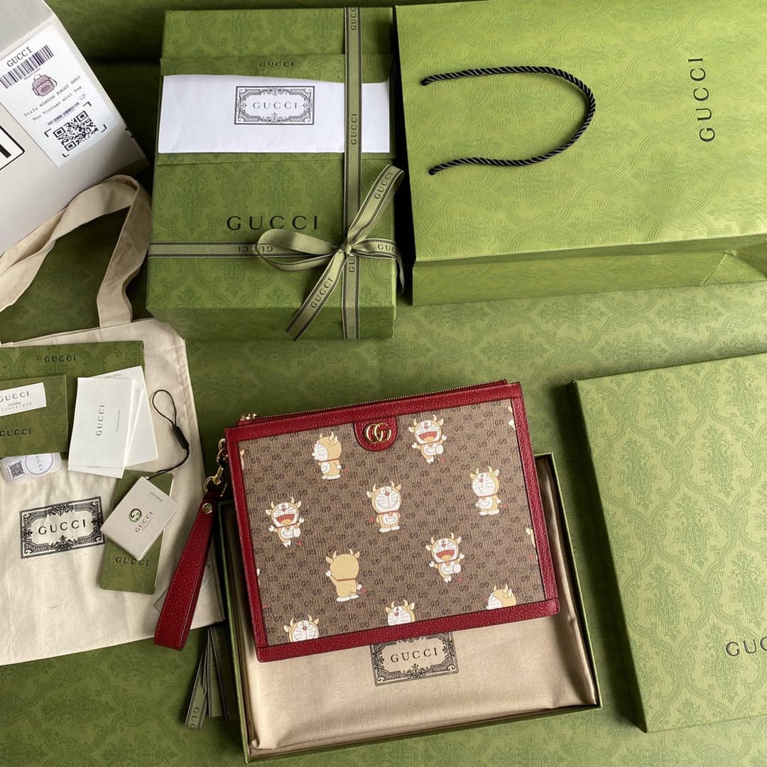 Gucci Doraemon x Gucci Pouch Clutch Replica 647804