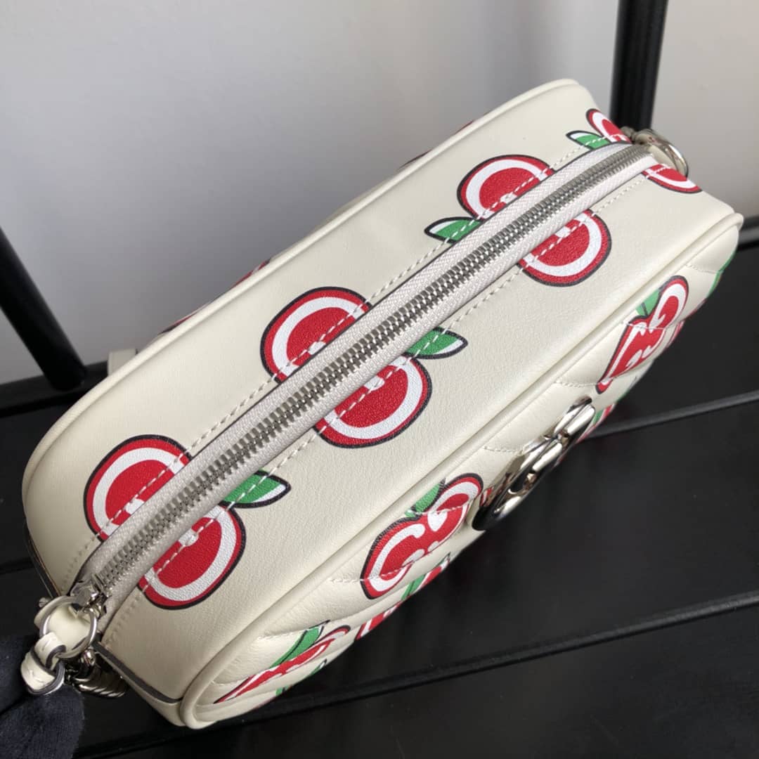 Gucci Handbag Dupes Marmont Small Shoulder Handbag Camera Bag Replica White 447632