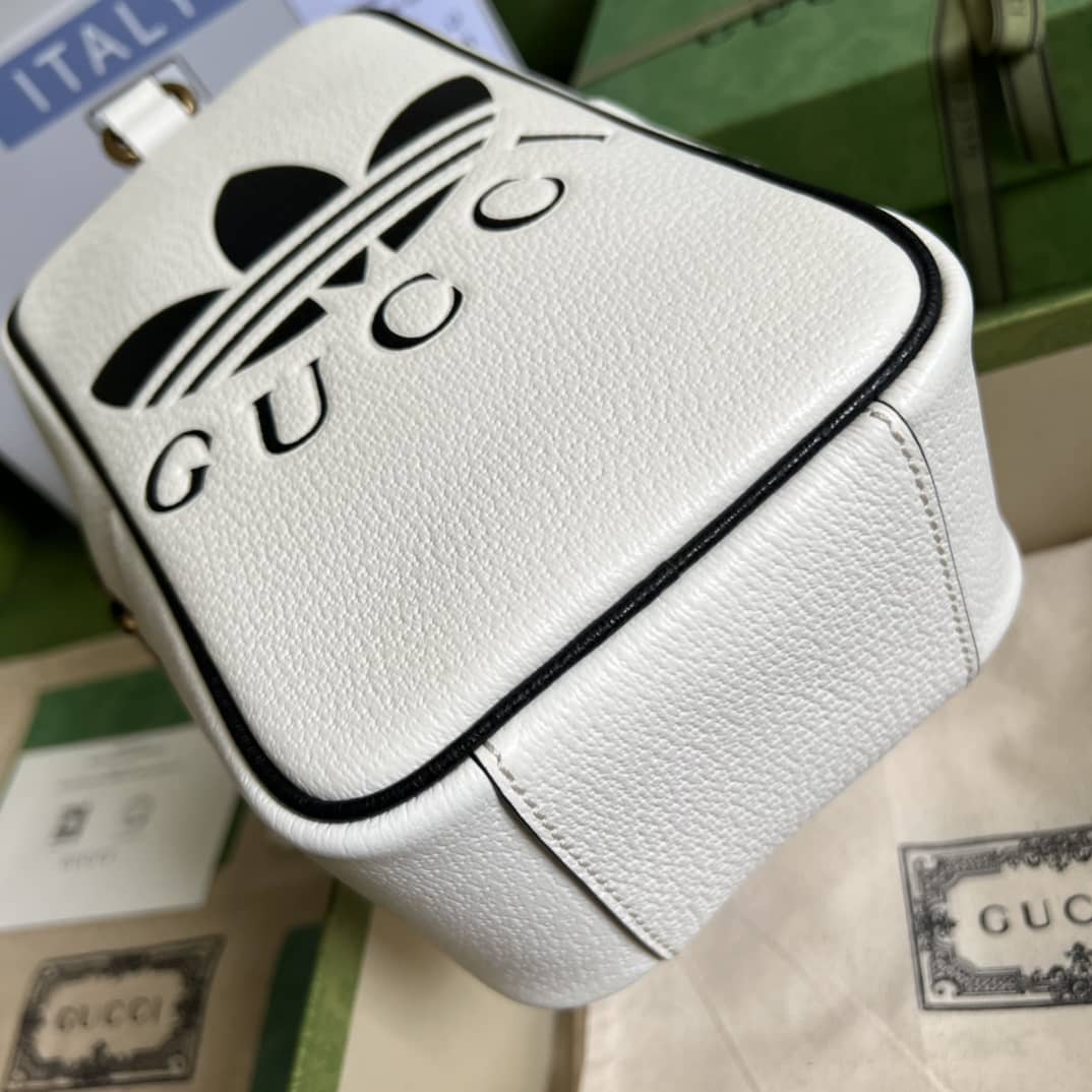 Gucci Adidas x Gucci Mini Top Handle White 702387 Replica Clutch