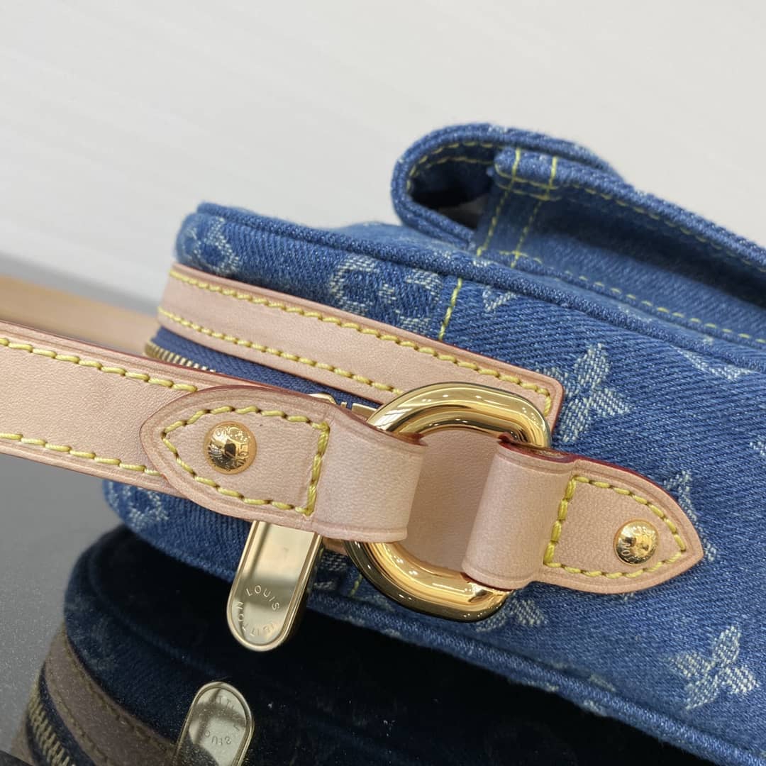 Louis Vuittton Denim Monogram Vachetta Trim Camera Bag