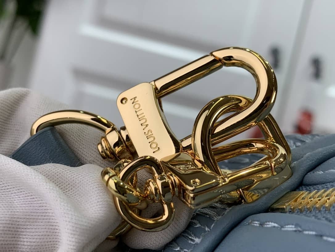 Louis Vuitton Damier Quilt Lambskin Troca MM H27 Replica Bag Blue M59114