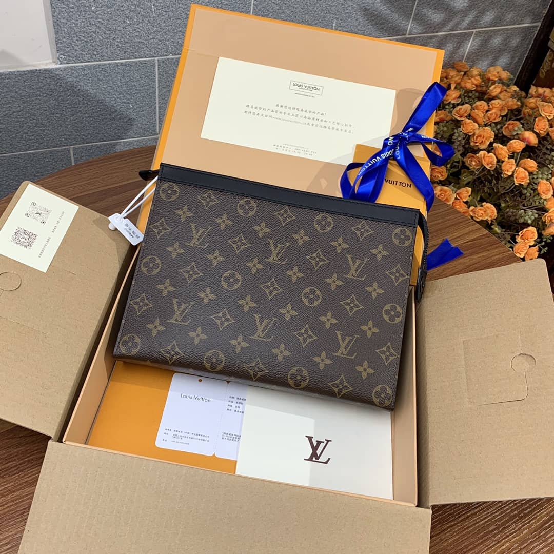 Louis Vuitton Eclipse Replica Pochette Voyage Monogram Brown M61692