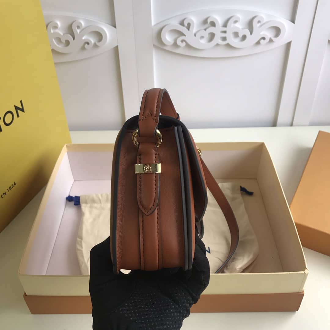 Louis Vuitton Pont9 Neuf Leather Replica Shoulder Bag Brown M55948