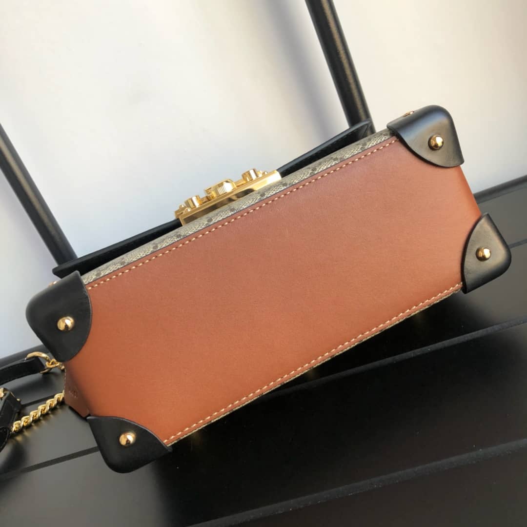 Gucci Padlock GG Small Bamboo Shoulder Bag Replica Brown 603221