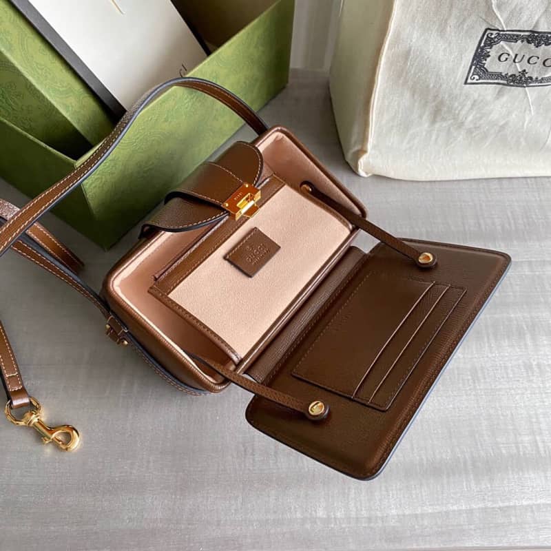 Gucci GG Clasp Closure Mini Camera Bag Replica 614368