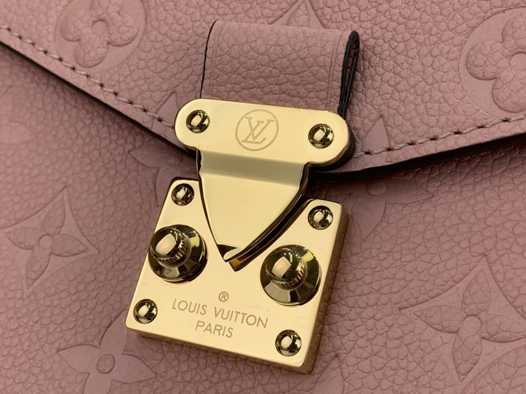Best Replica Louis Vuitton Pochette Metis Marine Leather Pink M44071 Replica Shoulder Bag(ColaReps)