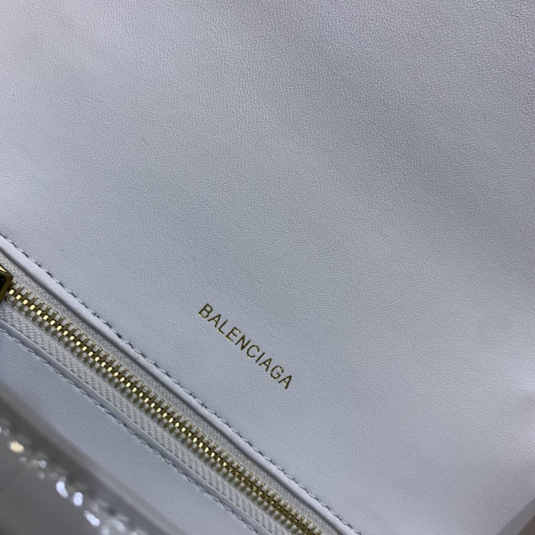 Balenciaga Hourglass Leather Top Handle Replica Bag
