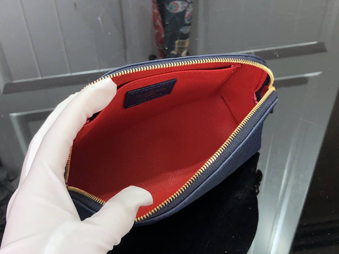 Louis Vuitton Pochette Dupe Monogram Cosmetic Pouch  Blue M47515