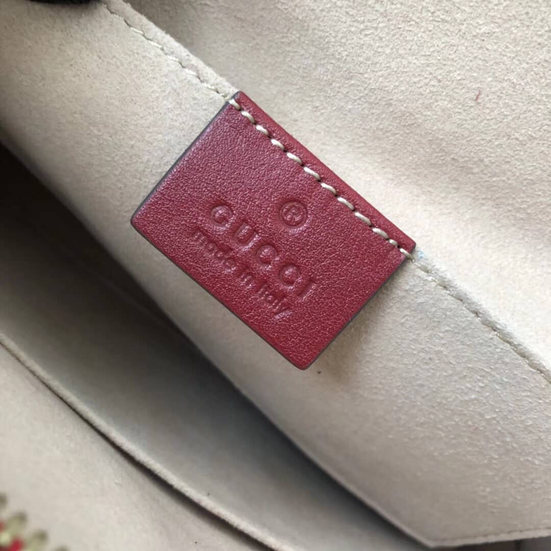 Gucci Belle Marmont Feline Small Crossbody Bag Replica Red 524620