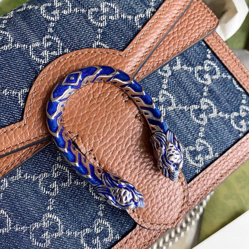 Gucci GG Supreme Dionysus 2way Mini Chain Shoulder Bag Replica Blue 421970