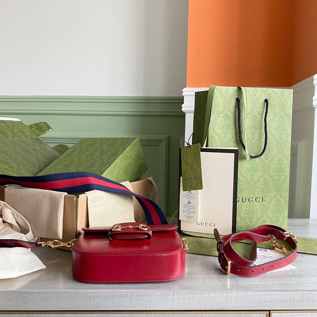Gucci Horsebit 1955 Mini Bag Replica Red 658574