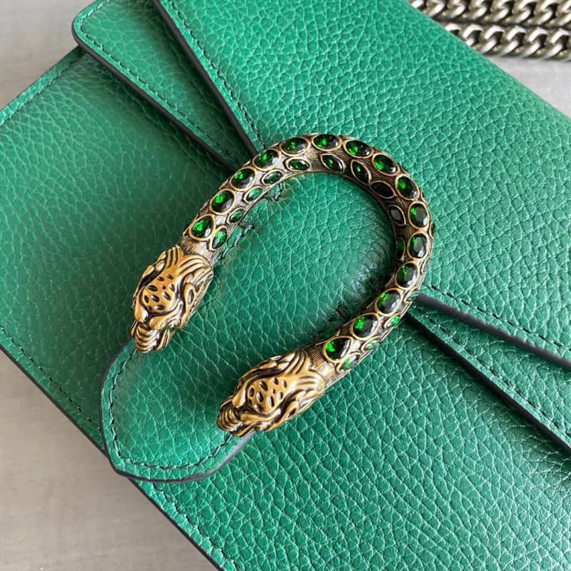 Gucci Dionysus Dupe Supreme Dionysus 2way Mini Chain Shoulder Bag Replica Green 421970